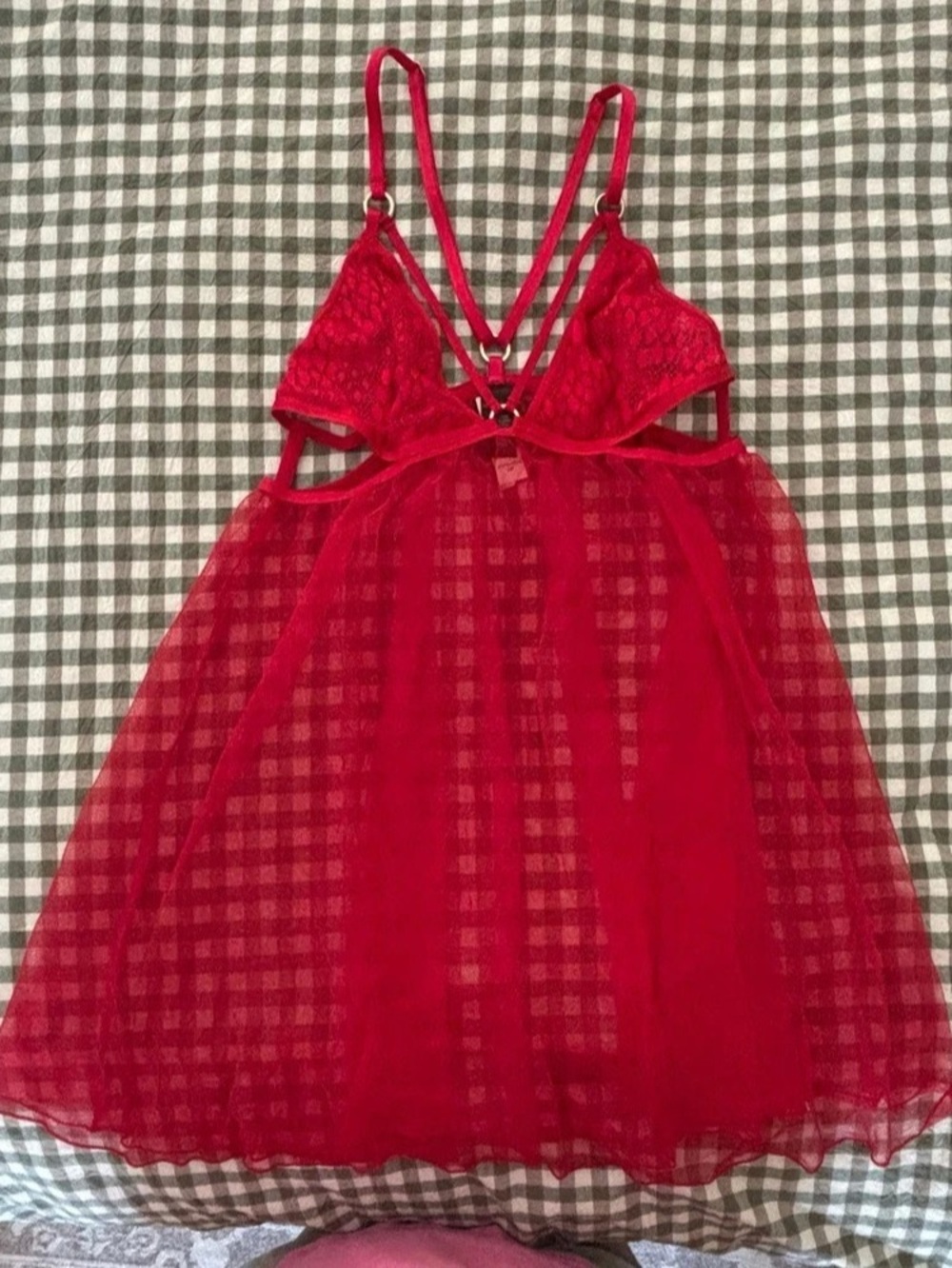 Victoria's Secret Red Lace Babydoll Size Small